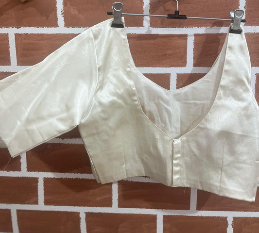 Ivory Mashru Blouse