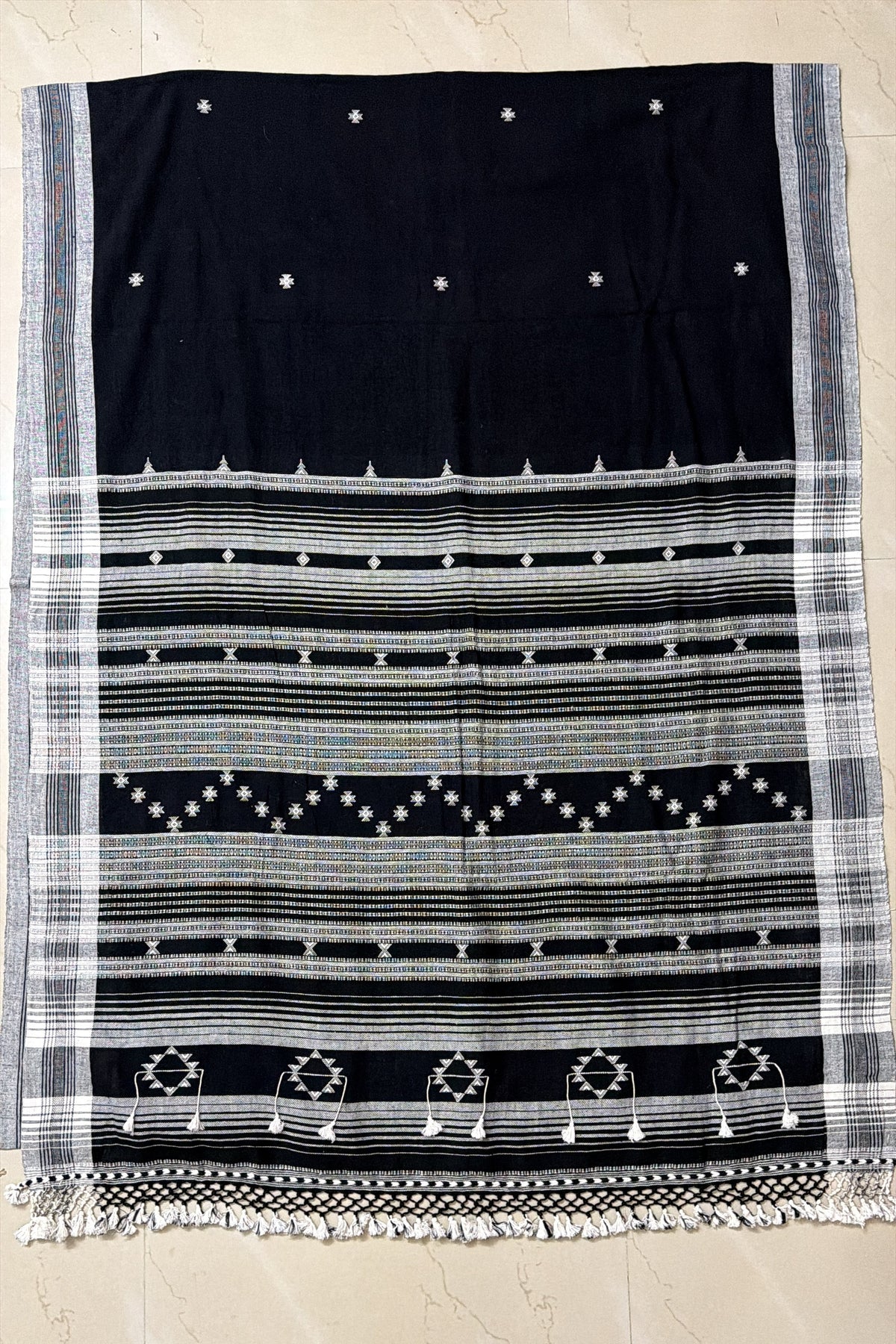 Bhujodi-Kala cotton HANDLOOM saree (subject to availability confirm before placing an order WhatsApp no : 9136956003)
