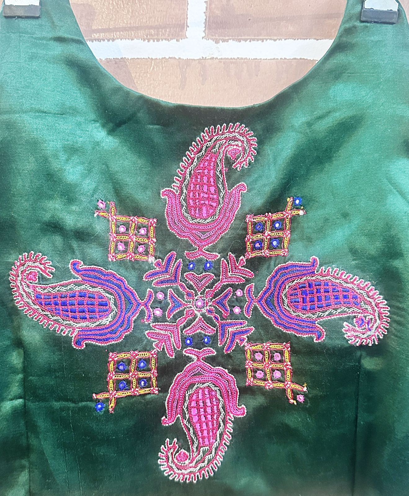 Green Mashru Blouse