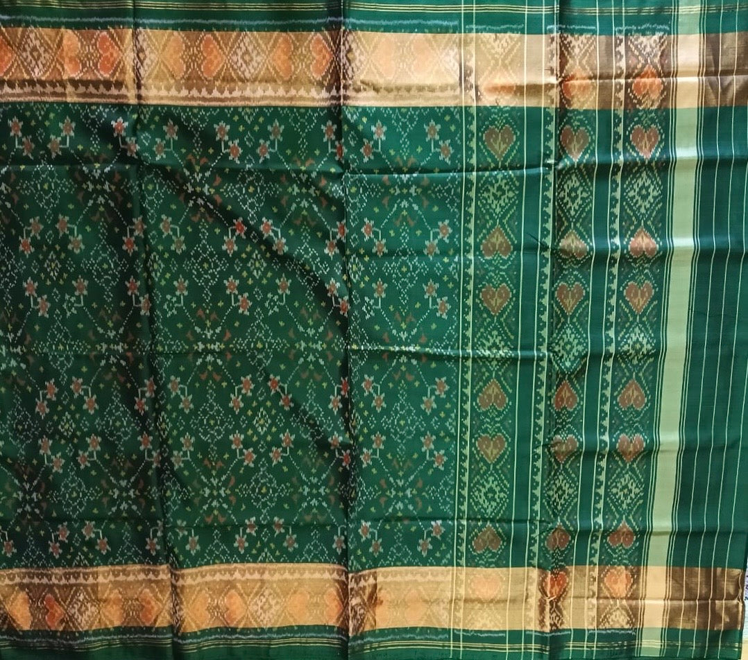 Green Single Ikat Patola