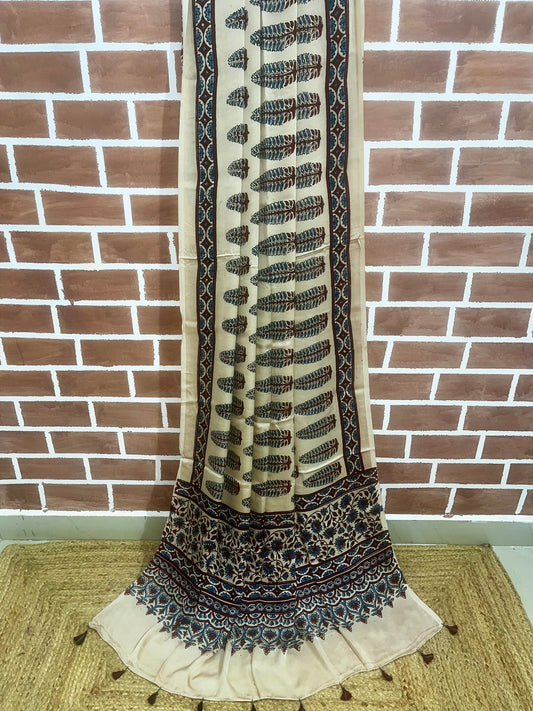 Ajrakh modal dupatta