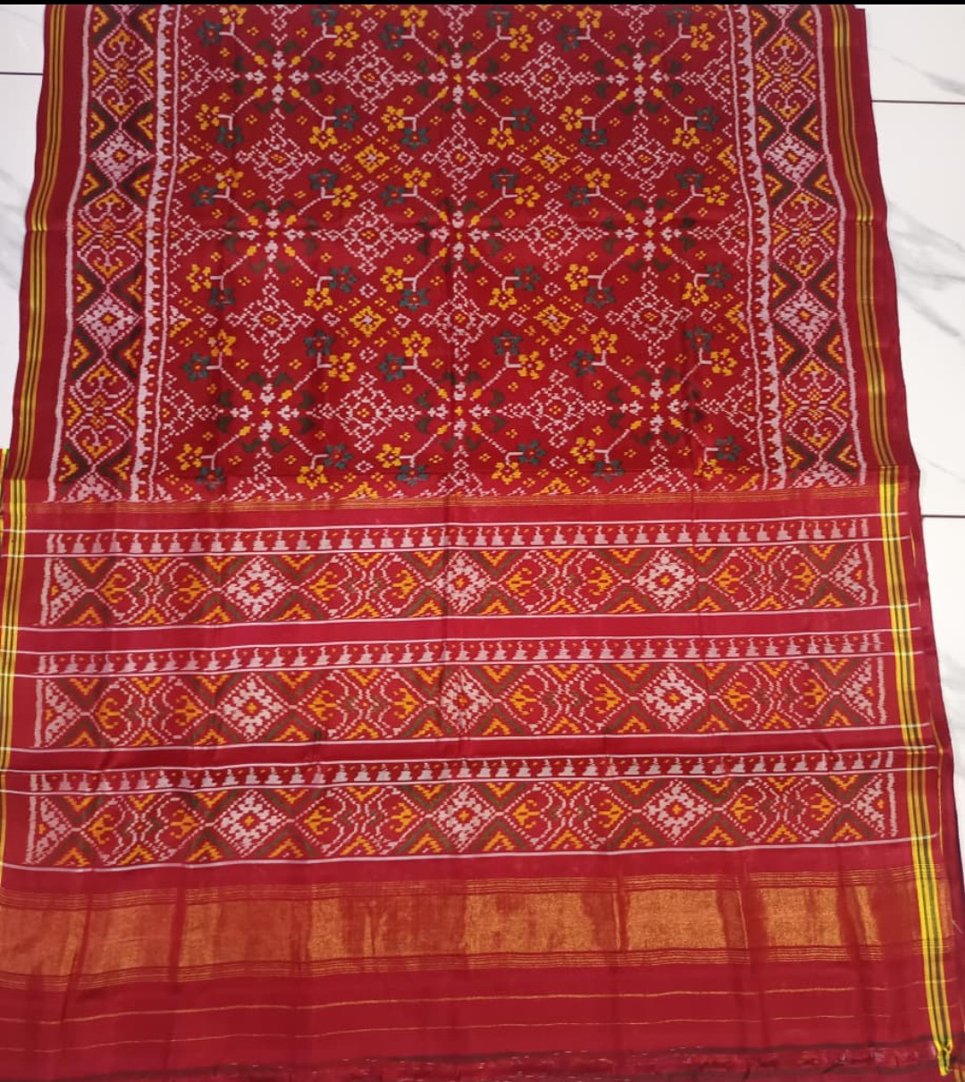 Red Single Ikat Patola