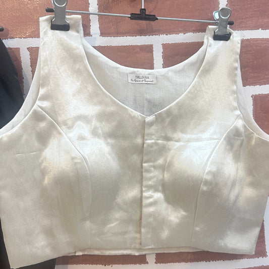 Ivory Mashru Blouse