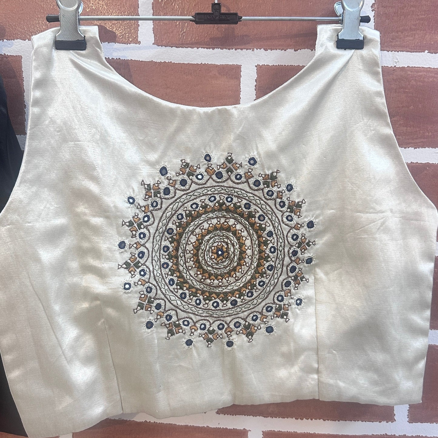 Ivory Mashru Blouse