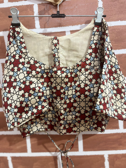 Multicolour Mashru Blouse