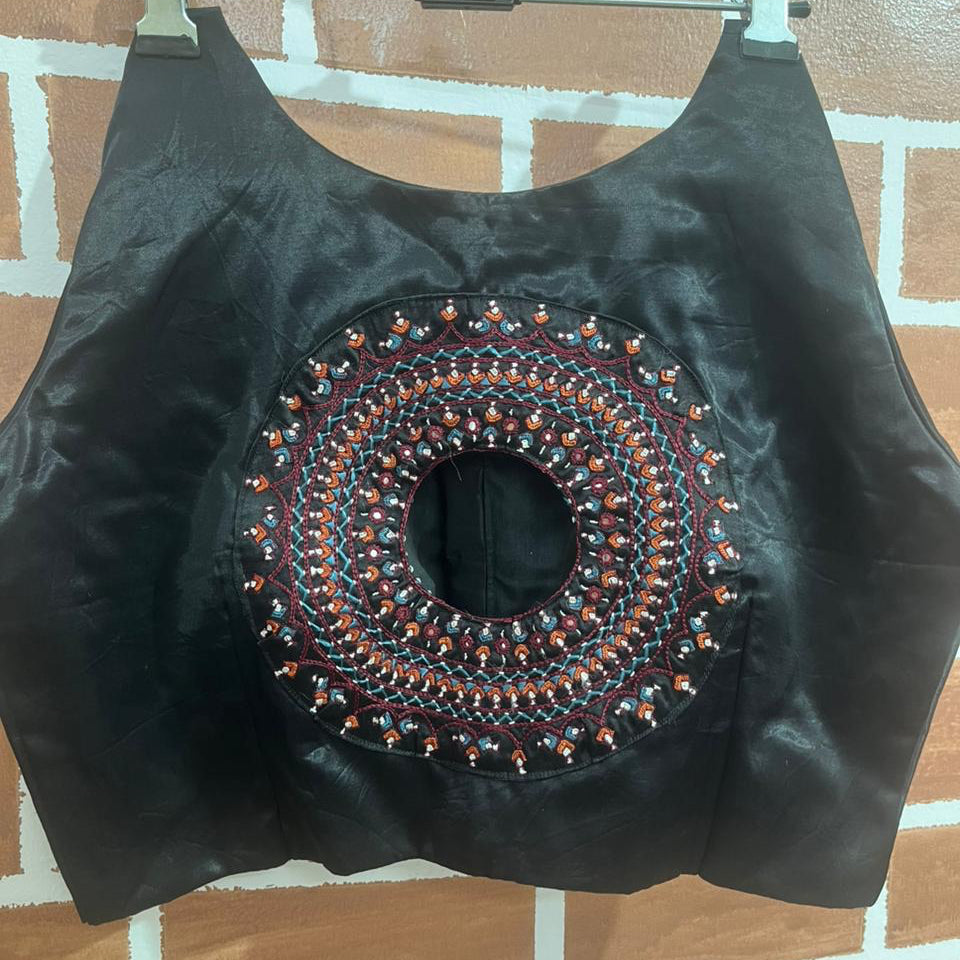 Black Mashru Blouse