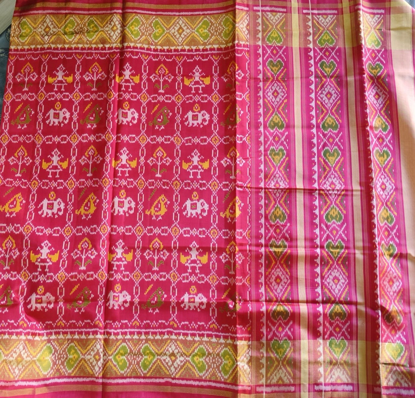 Pink Single Ikat Patola