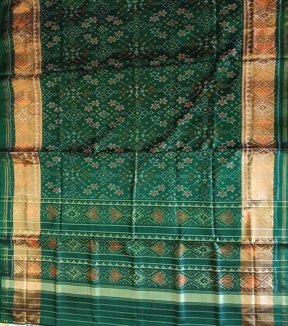 Green Single Ikat Patola