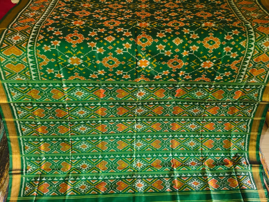 Green Single Ikat Patola