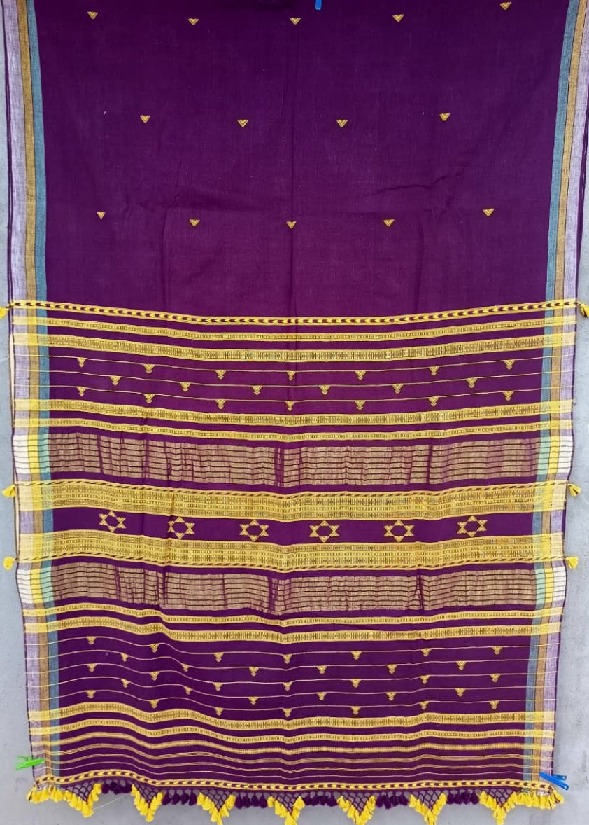 Bhujodi-Kala cotton HANDLOOM saree (subject to availability confirm before placing an order WhatsApp no : 9136956003)