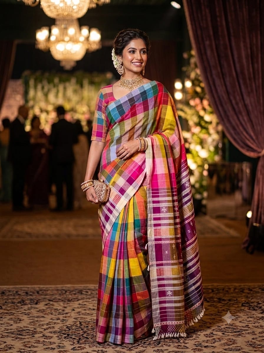 Bhujodi-Kala cotton HANDLOOM saree (subject to availability confirm before placing an order WhatsApp no : 9136956003)