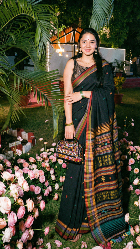 Trujvaa viral Rangsutra collection Bhujodi saree (Pre-Order)