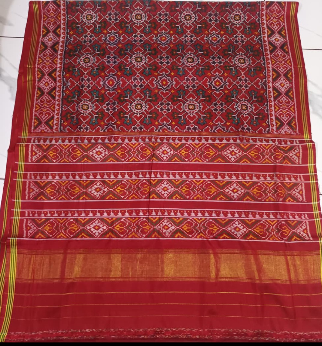 Red Single Ikat Patola