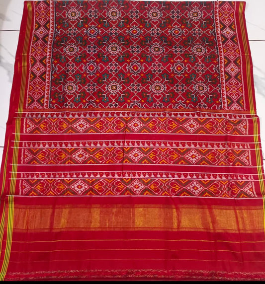 Red Single Ikat Patola