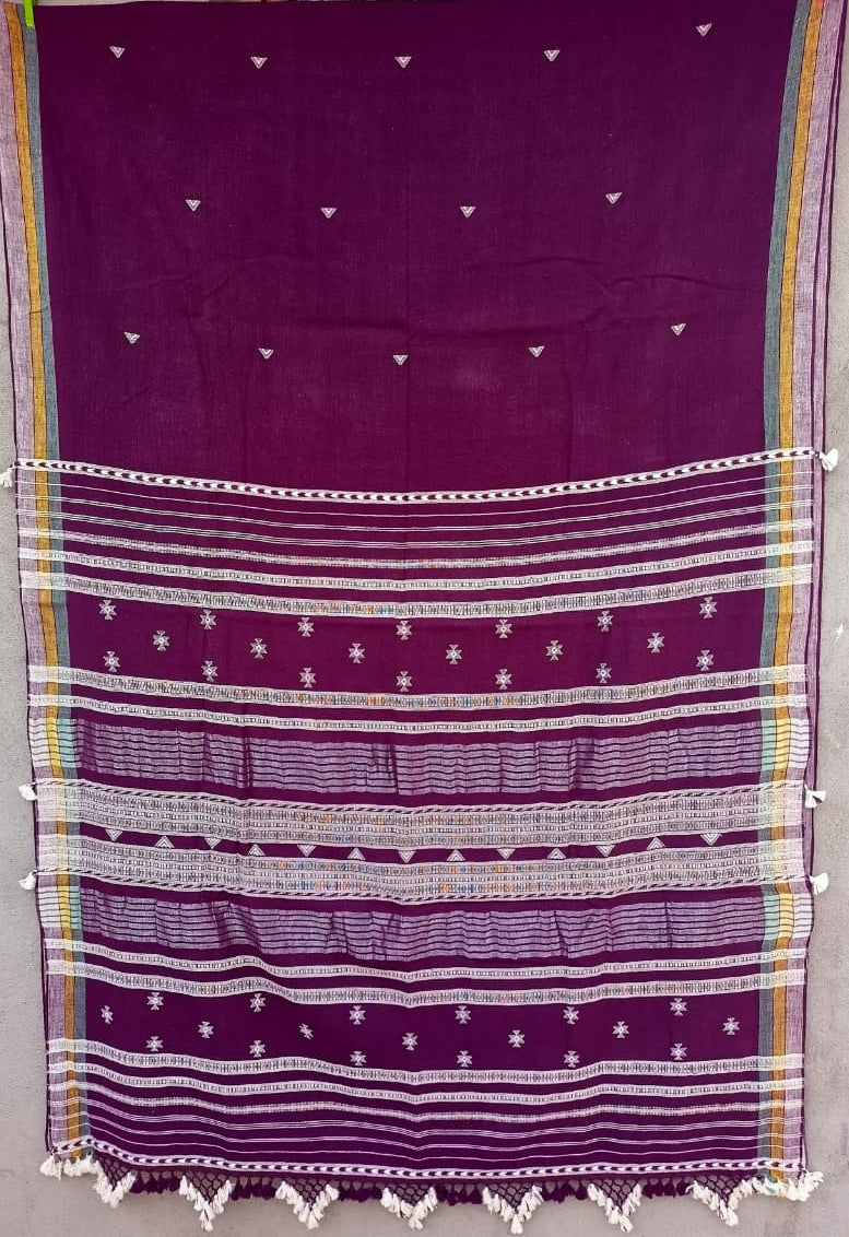 Bhujodi-Kala cotton HANDLOOM saree (subject to availability confirm before placing an order WhatsApp no : 9136956003)