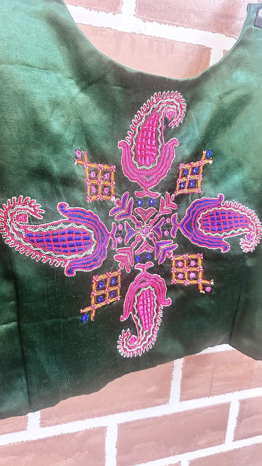 Green Mashru Blouse