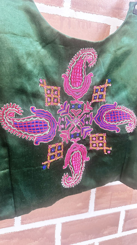 Green Mashru Blouse