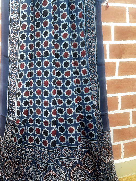 Ajrakh modal dupatta