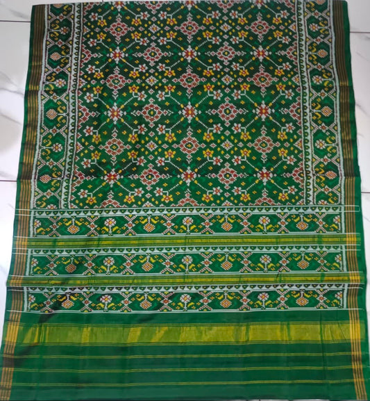 Green Single Ikat Patola