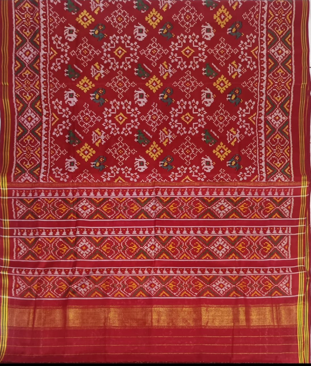 Red Single Ikat Patola