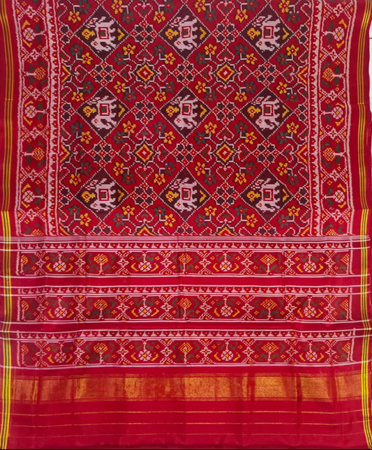 Red Single Ikat Patola