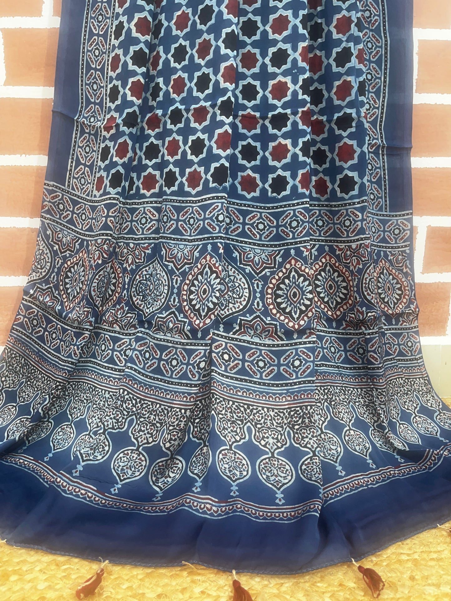 Ajrakh modal dupatta