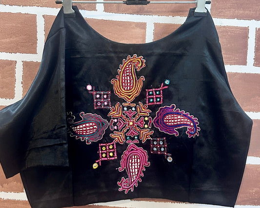 Black Mashru Blouse