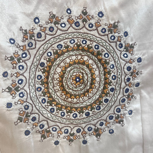 Ivory Mashru Blouse