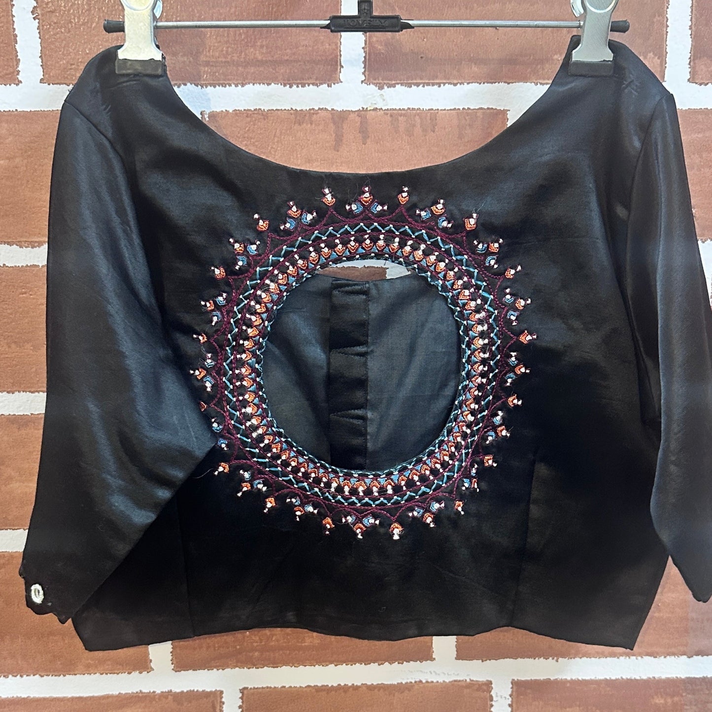 Black Mashru Blouse