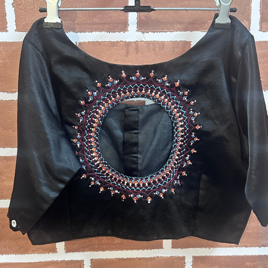 Black Mashru Blouse