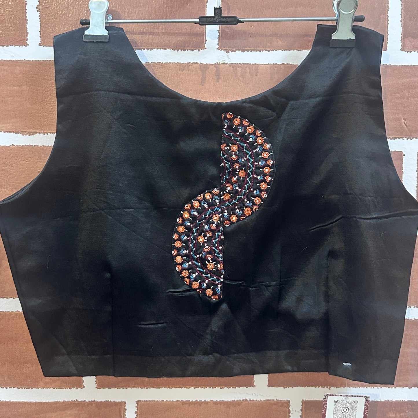 Black Mashru Blouse