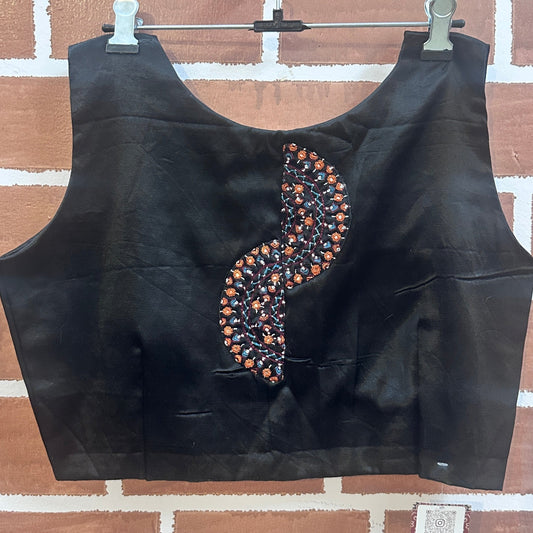 Black Mashru Blouse