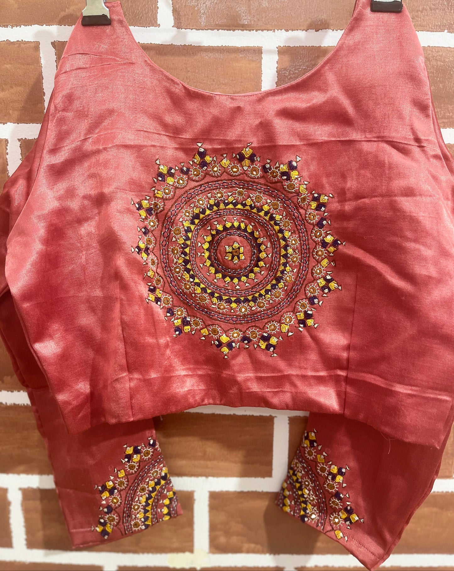 Pink Mashru Blouse