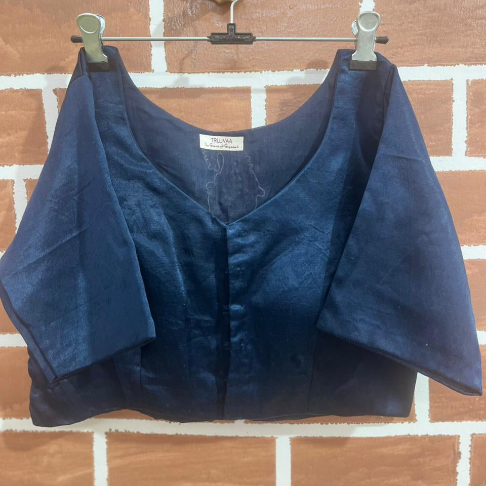 Blue Mashru Blouse