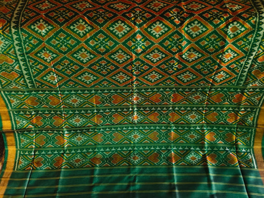 Green Single Ikat Patola