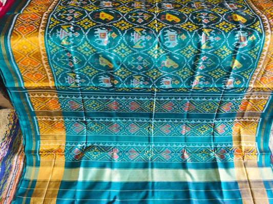 Aqua Single Ikat Patola