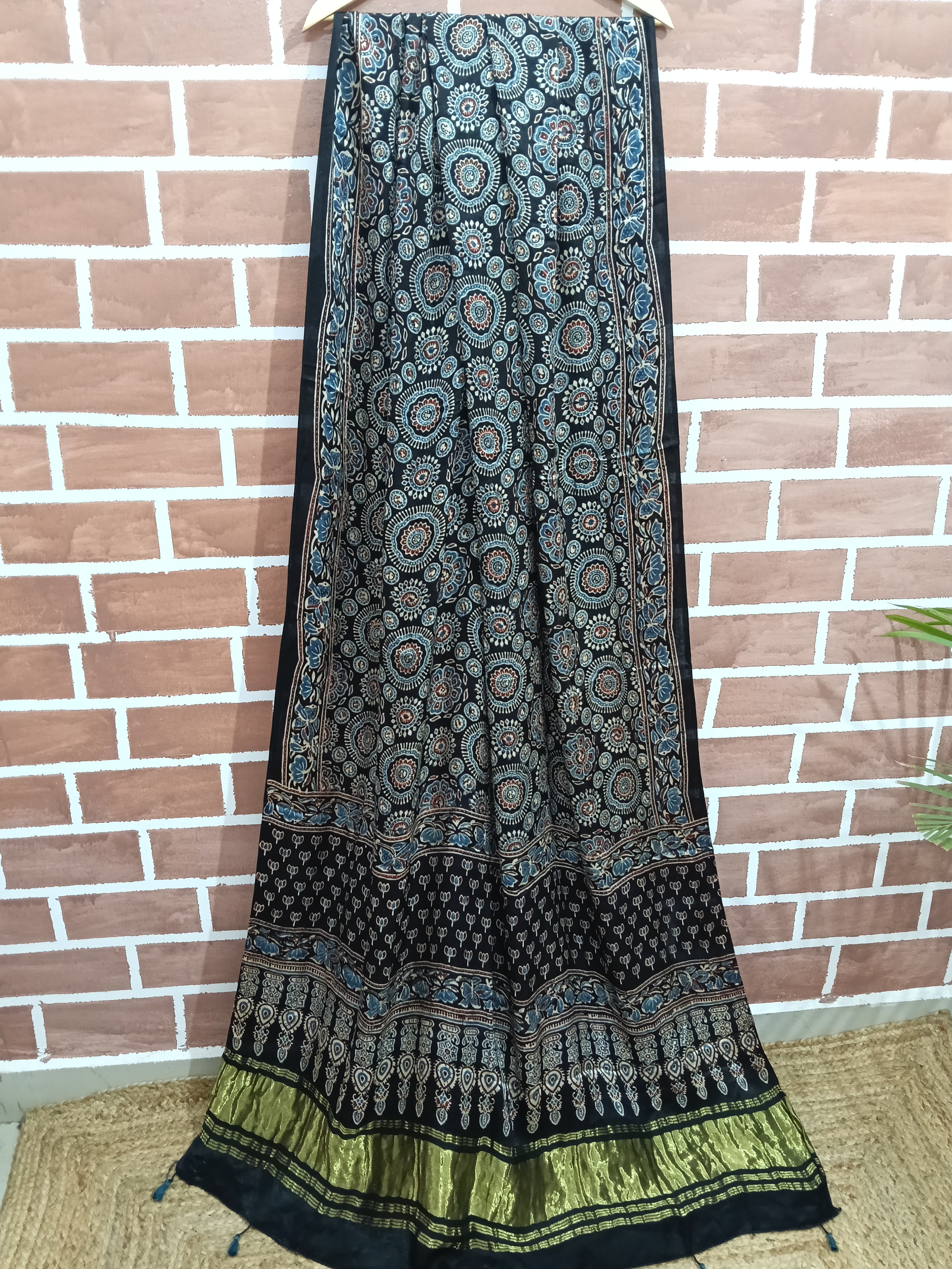 Ajrakh Modal Tissue Dupatta