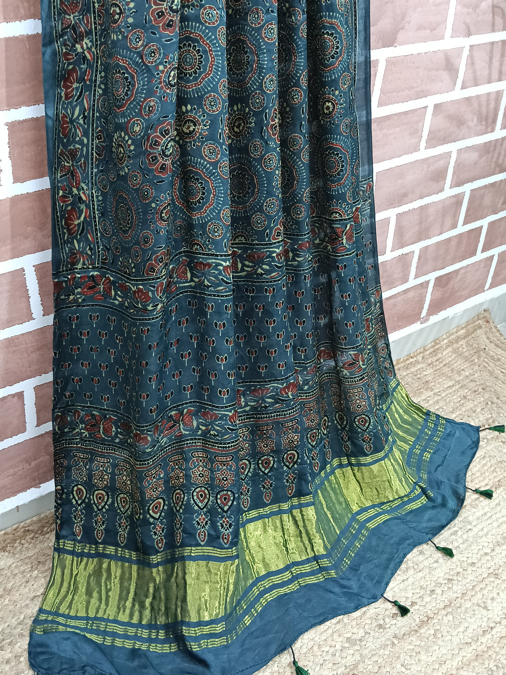 Ajrakh Tissue Modal Silk Dupatta